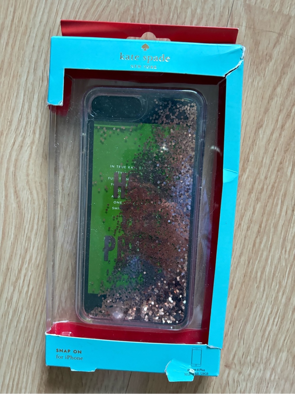 kate spade Rose Gold Glitter Liquid Snap-On iPhone 6 Plus Case